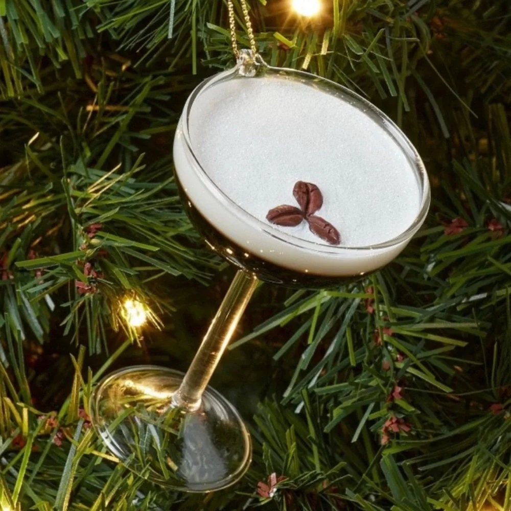 Target Wondershop Glass Espresso Martini Cocktail Christmas Ornament